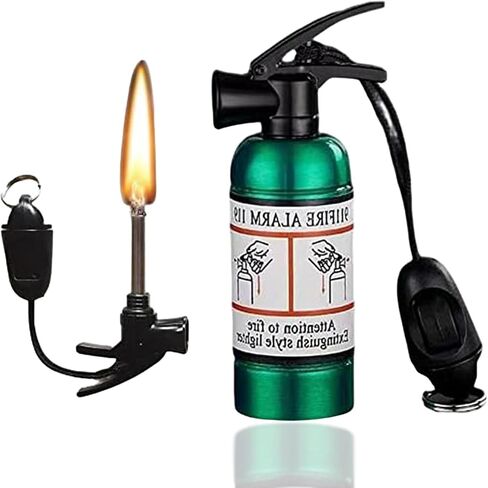 Match Keychain Lighter, Waterproof Flint Igniter, Permanent Match Lighter, Flint Metal Lighter, Outdoor Camping Survival Equipment Camping Lighter, Unique Gift for Men (Without Kerosene) Green in Saudi Arabia
