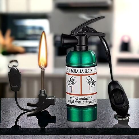 Match Keychain Lighter, Waterproof Flint Igniter, Permanent Match Lighter, Flint Metal Lighter, Outdoor Camping Survival Equipment Camping Lighter, Unique Gift for Men (Without Kerosene) Green in Saudi Arabia