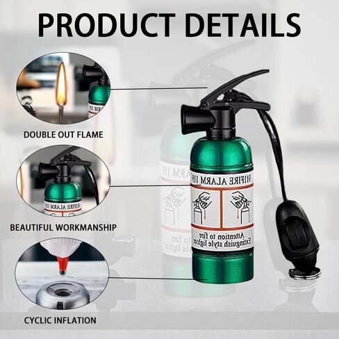 Match Keychain Lighter, Waterproof Flint Igniter, Permanent Match Lighter, Flint Metal Lighter, Outdoor Camping Survival Equipment Camping Lighter, Unique Gift for Men (Without Kerosene) Green in Saudi Arabia
