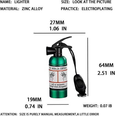 Match Keychain Lighter, Waterproof Flint Igniter, Permanent Match Lighter, Flint Metal Lighter, Outdoor Camping Survival Equipment Camping Lighter, Unique Gift for Men (Without Kerosene) Green in Saudi Arabia