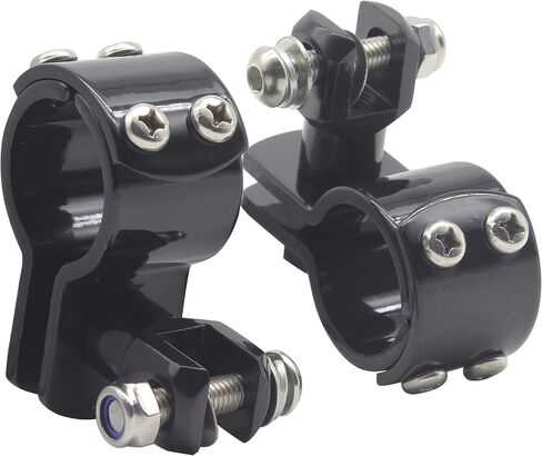 YHMOTO Motorcycle Foot Peg Clamps Highway Pegs Mount Kit 1.25" Crash Bars Footpeg Engine Guard Mounting Brackets Fit for Harley Davidson Honda Yamaha Suzuki Kawasaki in Saudi Arabia