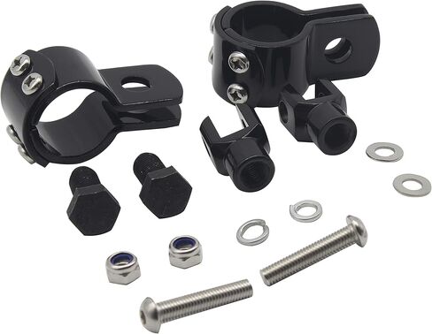 YHMOTO Motorcycle Foot Peg Clamps Highway Pegs Mount Kit 1.25" Crash Bars Footpeg Engine Guard Mounting Brackets Fit for Harley Davidson Honda Yamaha Suzuki Kawasaki in Saudi Arabia