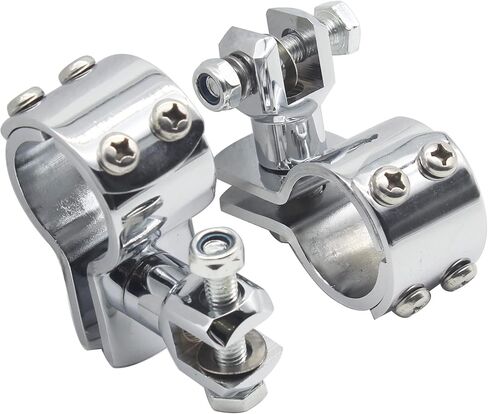 YHMOTO Motorcycle Foot Peg Clamps Highway Pegs Mount Kit 1.25" Crash Bars Footpeg Engine Guard Mounting Brackets Fit for Harley Davidson Honda Yamaha Suzuki Kawasaki in Kuwait