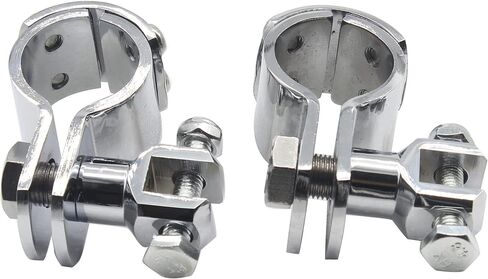 YHMOTO Motorcycle Foot Peg Clamps Highway Pegs Mount Kit 1.25" Crash Bars Footpeg Engine Guard Mounting Brackets Fit for Harley Davidson Honda Yamaha Suzuki Kawasaki in Kuwait