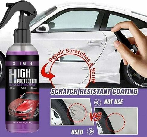 Newbeeoo Car Coating Spray, 3 in 1 High Protection Car Coating Cleaning Spray, Newbeeoo 3 in 1 Car Coating Spray, Car Coating Agent Spray, High Protection Quick Coating Spray (1 * 100ml Set) in Kuwait