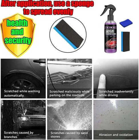 Newbeeoo Car Coating Spray, 3 in 1 High Protection Car Coating Cleaning Spray, Newbeeoo 3 in 1 Car Coating Spray, Car Coating Agent Spray, High Protection Quick Coating Spray (1 * 100ml Set) in Kuwait
