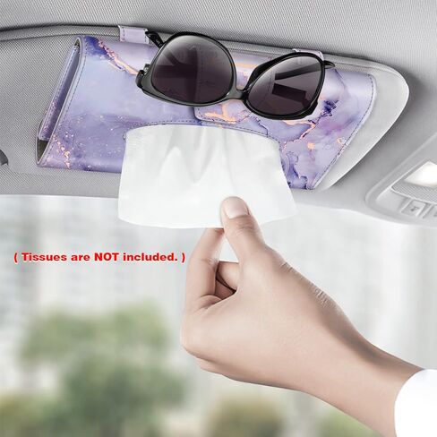 CaseBot Car Visor Tissue Holder, Sun Visor Napkin Holder, Mask Holder for Car, PU Leather Backseat Tissue Box for Car Truck SUV, Blooming Hibiscus in Saudi Arabia