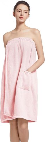 Women'S Soft Wrap Towel Full Length，Bath Robe After Shower Female Plush Long，Spa Bathrobes Lightweight With Pockets in Saudi Arabia