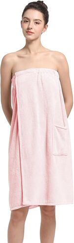 Women'S Soft Wrap Towel Full Length，Bath Robe After Shower Female Plush Long，Spa Bathrobes Lightweight With Pockets in Saudi Arabia