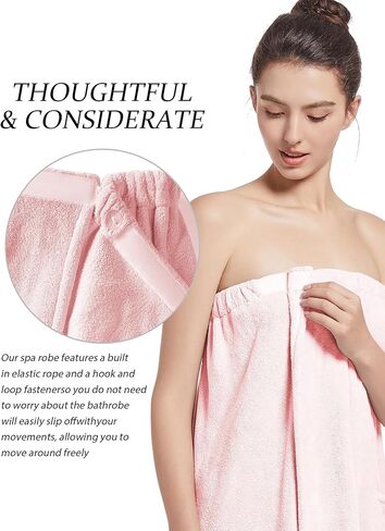 Women'S Soft Wrap Towel Full Length，Bath Robe After Shower Female Plush Long，Spa Bathrobes Lightweight With Pockets in Saudi Arabia