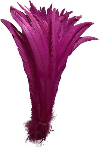 20 PCS 14-16 inch Natural Rooster CoqueTail Feathers for Stage Performance and Costume Decoration, Halloween Carnival (Dark Green) in Saudi Arabia
