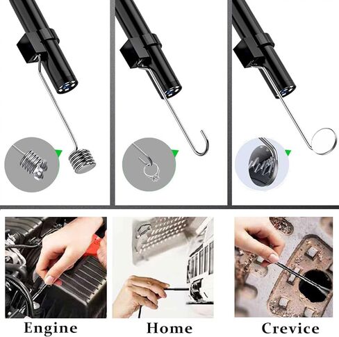 JSE Endoscope Camera with Screen, Waterproof Borescope Inspection Camera, 16.5FT Semi-Rigid Cable Snake Camera with 32GB SD Card, Adjustable High Brightness LED Lights in Saudi Arabia
