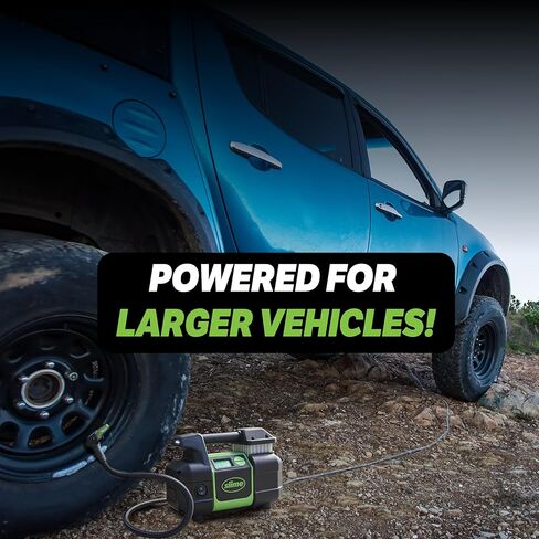 Slime 40031 Tire Inflator, Portable Car, SUV, 4x4 Air Compressor, Pro Power, Heavy Duty, with Analog 150 psi Dial Gauge, Long Hose and LED Light, 12V, 3 min inflation in Kuwait