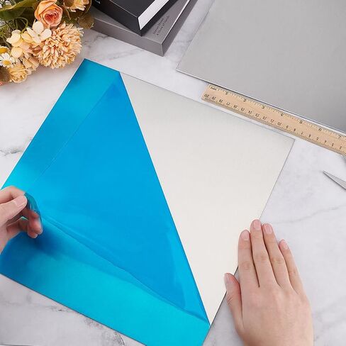 لوحة ألومنيوم PH PandaHall 5052 H32 مقاس 11.8 × 11.8 بوصة، صفائح ألومنيوم مسطحة بسمك 0.8 مم مغطاة بطبقة واقية، قطعتان من الألواح المعدنية المربعة لصياغة الإصلاح الصناعي in Kuwait