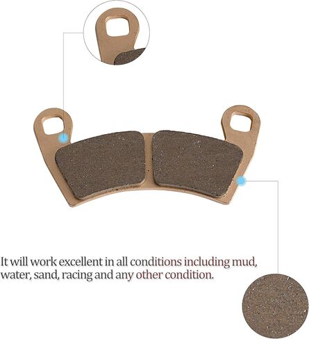 RANSOTO RZR 1000 Sintered Metal Brake Pads, 4 Sets Front and Rear Compatible with RZR XP 1000 EPS 2014 2015 2016 2017 2018 2019 2020 in Saudi Arabia