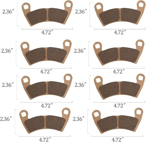 RANSOTO RZR 1000 Sintered Metal Brake Pads, 4 Sets Front and Rear Compatible with RZR XP 1000 EPS 2014 2015 2016 2017 2018 2019 2020 in Saudi Arabia