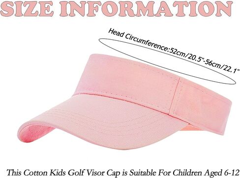 Kids Golf Visor Hat Children Ponytail Sports Hats Cotton Sun Visors Caps Child Summer Sports Visor Girls Athletic Adjustable in Saudi Arabia