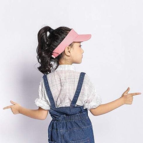 Kids Golf Visor Hat Children Ponytail Sports Hats Cotton Sun Visors Caps Child Summer Sports Visor Girls Athletic Adjustable in Saudi Arabia
