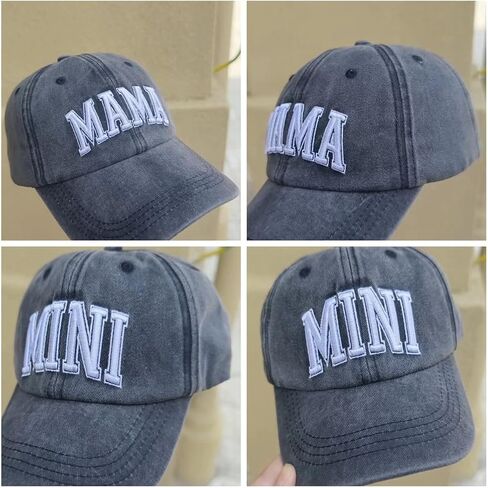 قطعتان من قبعات البيسبول المتطابقة Mam and Mini، قبعة الوالدين والطفل، قبعة بيسبول مطرزة من القطن قابلة للتعديل للأم والفتاة/الصبي in Kuwait