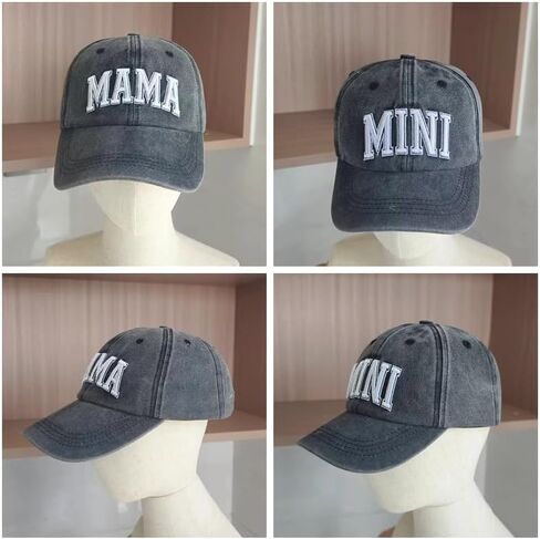 قطعتان من قبعات البيسبول المتطابقة Mam and Mini، قبعة الوالدين والطفل، قبعة بيسبول مطرزة من القطن قابلة للتعديل للأم والفتاة/الصبي in Kuwait