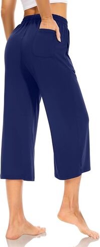 بنطال كابري أزرق ملكي من SUNYAA وبنطلون كابري كاكي للنساء بجيوب in Kuwait