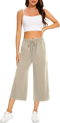 بنطال كابري أزرق ملكي من SUNYAA وبنطلون كابري كاكي للنساء بجيوب in Kuwait