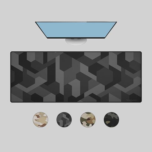 Das Keyboard Large Gaming Mouse Pad Desk Mat with Stitched Edge - Non Slip Base - Waterproof - Premium Cloth Mousepad for Home Work Gaming - Jungle Basecamp Kamo in Saudi Arabia
