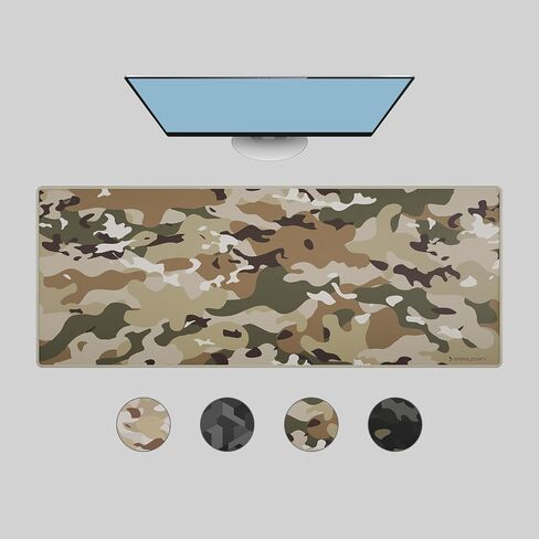 Das Keyboard Large Gaming Mouse Pad Desk Mat with Stitched Edge - Non Slip Base - Waterproof - Premium Cloth Mousepad for Home Work Gaming - Jungle Basecamp Kamo in Saudi Arabia