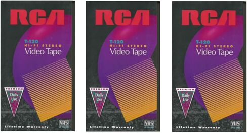 أشرطة فيديو RCA T120 عالية الجودة VHS عالية الجودة (3 قطع) in Saudi Arabia