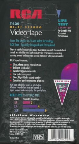 أشرطة فيديو RCA T120 عالية الجودة VHS عالية الجودة (3 قطع) in Saudi Arabia