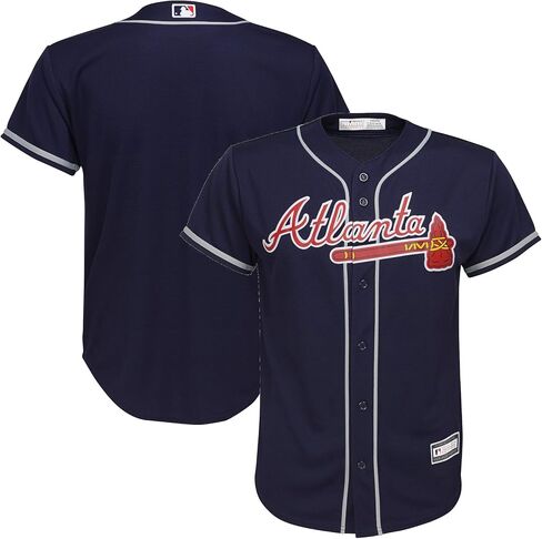 Outerstuff Atlanta Braves MLB Kids Youth 4-20 Navy Alternate Team Jersey in Saudi Arabia