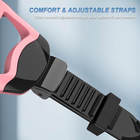 مجموعة غص للكبار من BuyCard، قناع غص مع رؤية بانورامية، معدات غطس مضادة للضباب ومضادة للتسرب، غص علوي جاف للغوص والتدريب على السباحة باللون الوردي in Kuwait