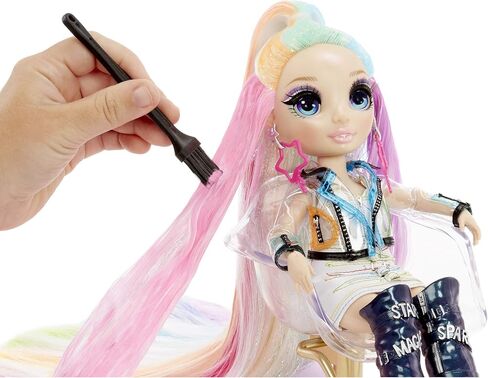 Rainbow High Salon Playset with Rainbow of DIY Washable Hair Color Foam for Kids and Dolls - Doll Not Included in Saudi Arabia