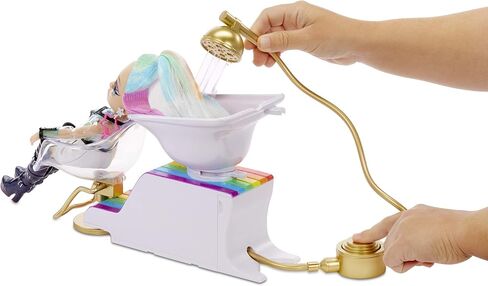 Rainbow High Salon Playset with Rainbow of DIY Washable Hair Color Foam for Kids and Dolls - Doll Not Included in Saudi Arabia