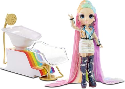 Rainbow High Salon Playset with Rainbow of DIY Washable Hair Color Foam for Kids and Dolls - Doll Not Included in Saudi Arabia