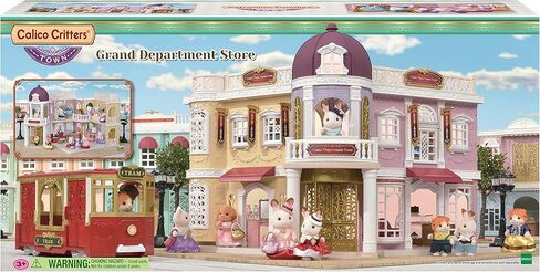 متجر Calico Critters Town Series الكبير متعدد الأقسام، بيت الدمى الأنيق، من 36 شهرًا إلى 96 شهرًا in Kuwait