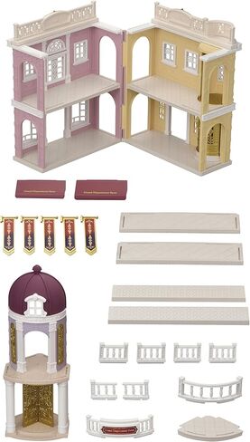 متجر Calico Critters Town Series الكبير متعدد الأقسام، بيت الدمى الأنيق، من 36 شهرًا إلى 96 شهرًا in Kuwait