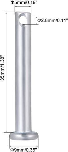 uxcell Single Hole Clevis Pins,5mm x 35mm Flat Head Zinc-Plating Steel 10 Pcs in Saudi Arabia