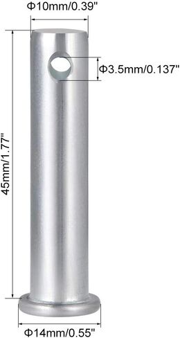 uxcell Single Hole Clevis Pins,5mm x 35mm Flat Head Zinc-Plating Steel 10 Pcs in Saudi Arabia