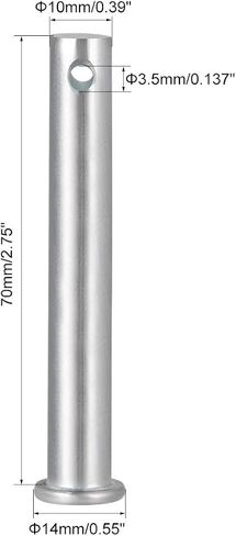uxcell Single Hole Clevis Pins,5mm x 35mm Flat Head Zinc-Plating Steel 10 Pcs in Saudi Arabia