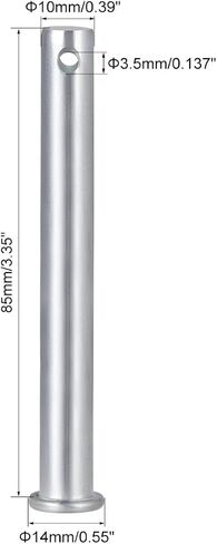 uxcell Single Hole Clevis Pins,5mm x 35mm Flat Head Zinc-Plating Steel 10 Pcs in Saudi Arabia
