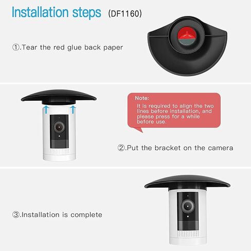 OkeMeeo Sun Shade Cover for Ring Stick Up Cam, Rain Cover Shield for Stick Up Cam 3rd Gen(Black) in Saudi Arabia