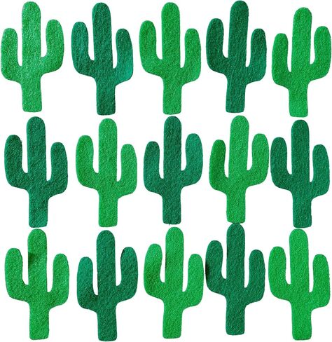 24 Green Felt Cactus | Pre-Cut Shapes for DIY Sewing Crafts | Die Cut Cacti Craft Felt in Saudi Arabia