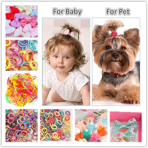 540PCS Cute Baby Girls Hair Clips and Hair Ties Gift Set, Hair Bows, Hair Clips and Hair Ties Rainbow Flower Butterfly Styling Set for Babies Newborn Infant Toddlers Little Kids Girls in Kuwait