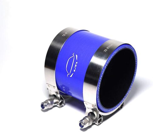 LTI Universal 70mm 4-Ply Reinforced High Performance 2.75" ID Straight Silicone Hose Coupler + T Bolt Clamp 304 Stainless Steel (2.75" BLUE) in Saudi Arabia