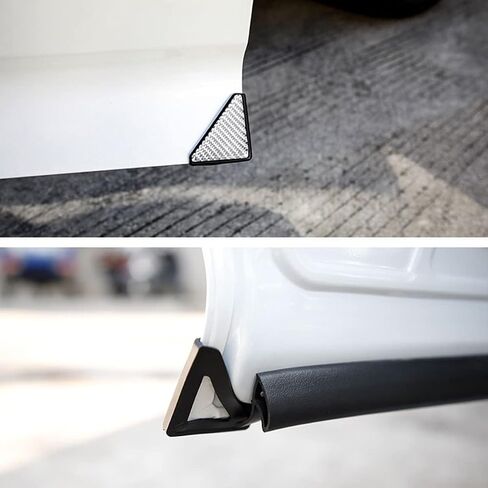 BESULEN 2Pcs Car Door Edge Guards, Carbon Fiber Car Door Corner Protector, Anti-Collision Auto Front Door Self-Adhesive Car Door Protector Sticker, Car Accessories for Auto SUV Trucks in Saudi Arabia