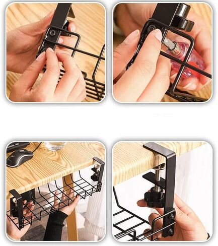 صينية إدارة الكابلات تحت المكتب من باتديو، بدون مثقاب إلى حامل كابل المكتب، صينية إدارة الأسلاك، رف إدارة الكابلات in Kuwait