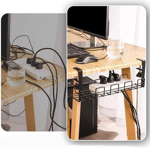 صينية إدارة الكابلات تحت المكتب من باتديو، بدون مثقاب إلى حامل كابل المكتب، صينية إدارة الأسلاك، رف إدارة الكابلات in Kuwait