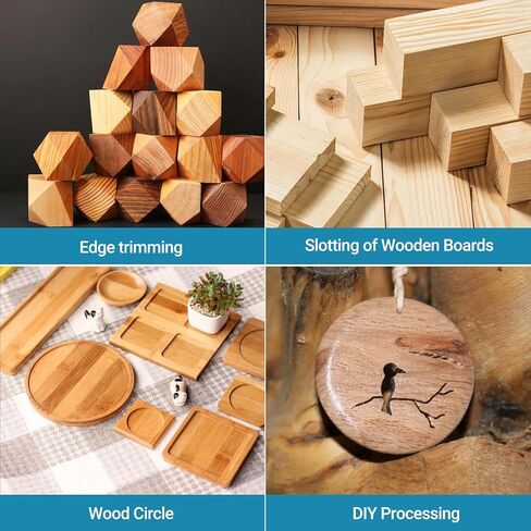 ماكينة تشذيب جهاز توجيه بدون فرشاة من ConBlom، جهاز توجيه كهربائي 18 فولت 30000 دورة في الدقيقة، جهاز توجيه حافة لاسلكي متوافق مع بطارية ماكيتا، مجموعة لقم توجيه 15 قطعة 1/4 بوصة (6.35 مم) (أداة فقط) in Kuwait