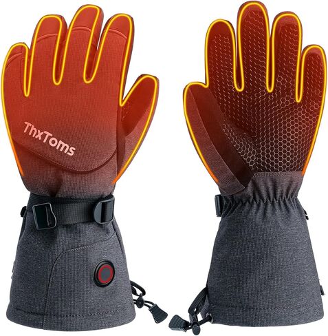قفازات ثكستومز الساخنة للرجال والنساء، قفازات قابلة لإعادة الشحن مع بطارية 5 فولت 5000 مللي أمبير في الساعة قفازات لمس حرارية للشتاء والتزلج والتخييم والصيد والمشي لمسافات طويلة in Kuwait